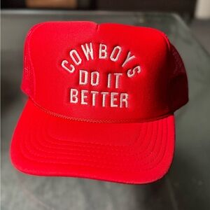 Red 'Cowboys Do It Better' Cap